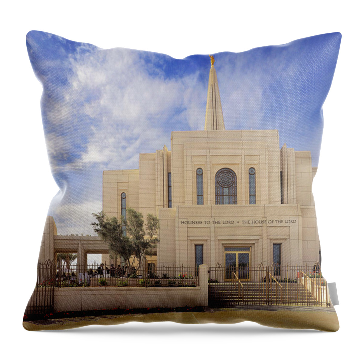 Gilbert Throw Pillow featuring the photograph Gilbert Temple by C H Apperson