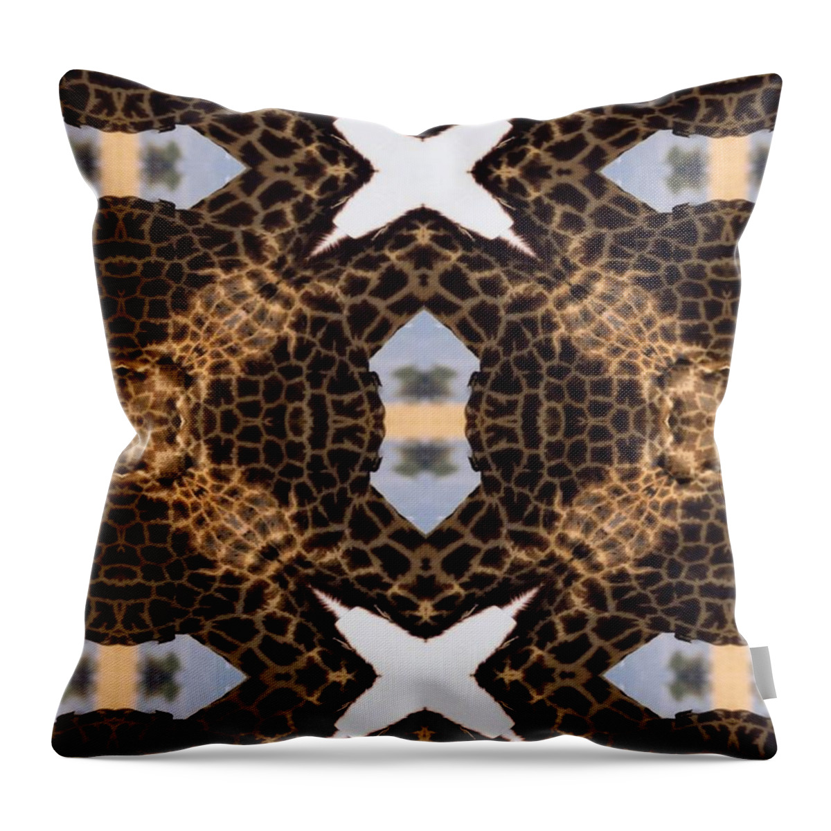 Digital Throw Pillow featuring the digital art Giraffe I by Maria Watt