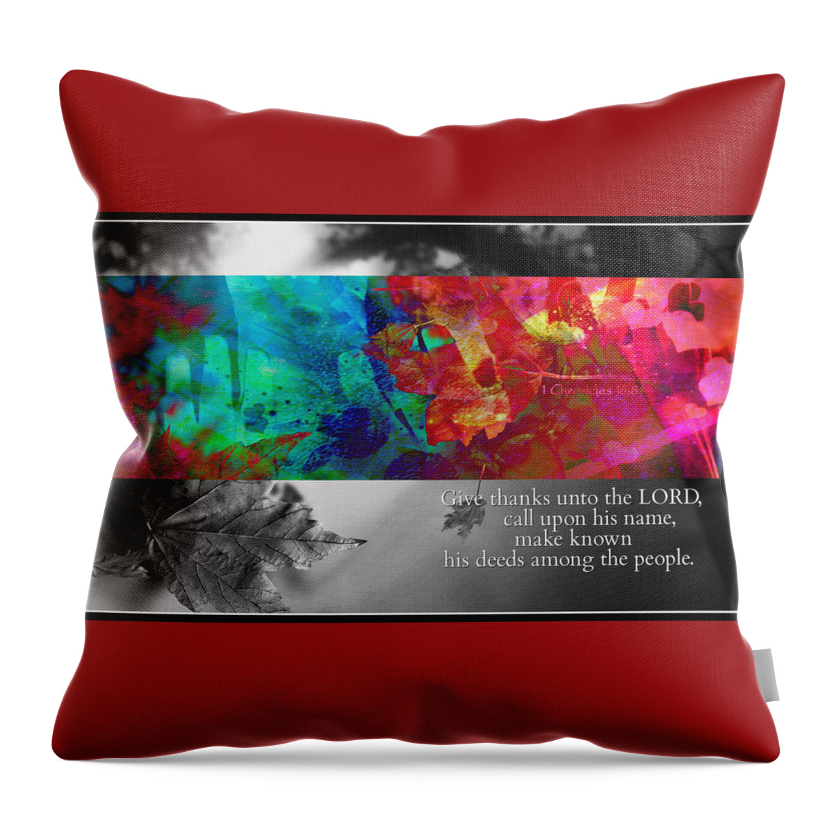 Give Thanks Throw Pillow featuring the digital art Give Thanks by Christine Nichols