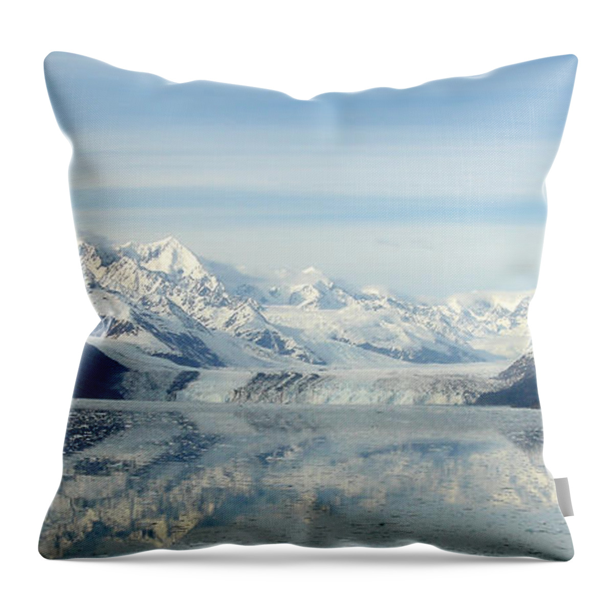 Glacier Bay Alaska Throw Pillow featuring the photograph Glacier Bay Reflections by Susan Lafleur