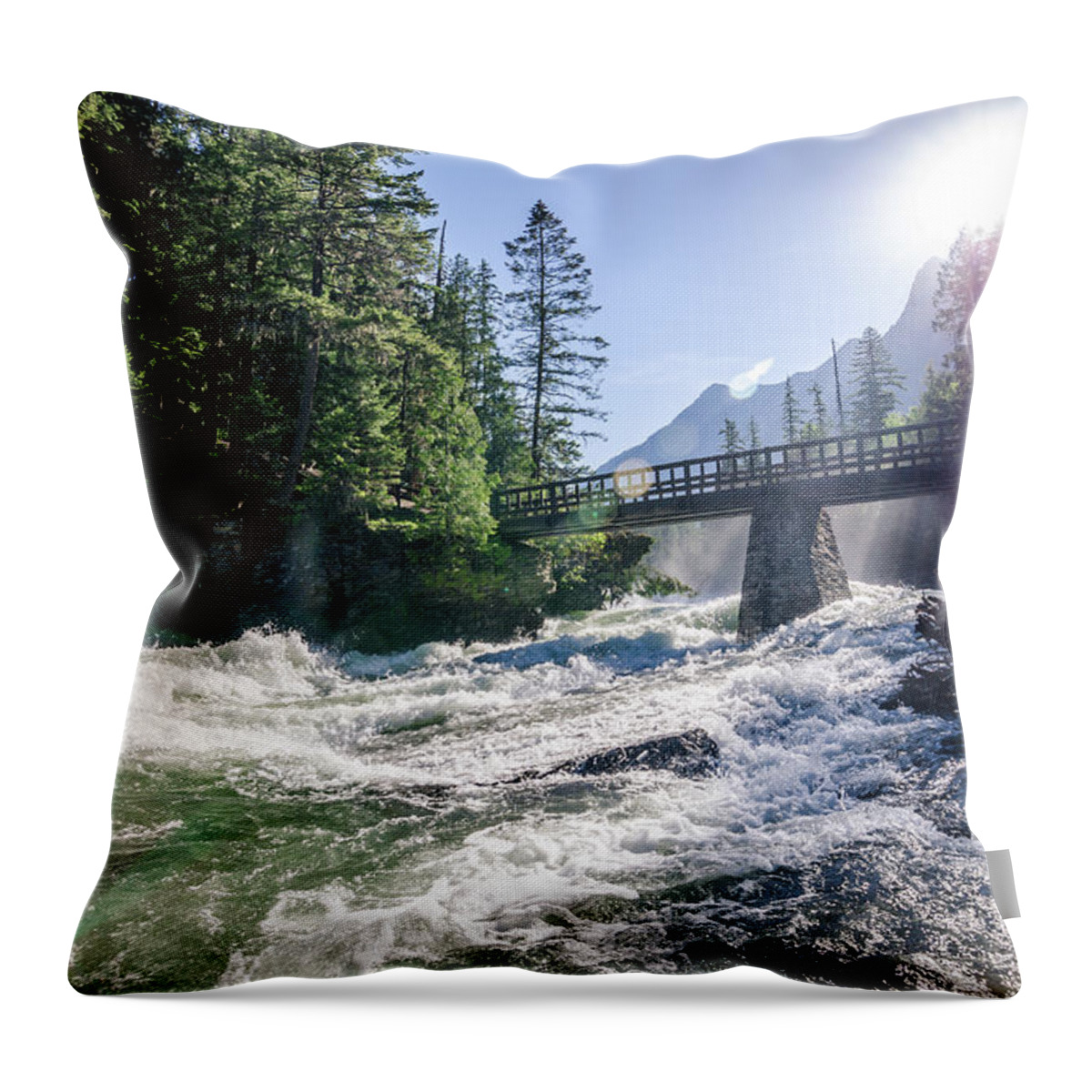 Glacier Throw Pillow featuring the photograph Glacier National Park Beauty by Margaret Pitcher