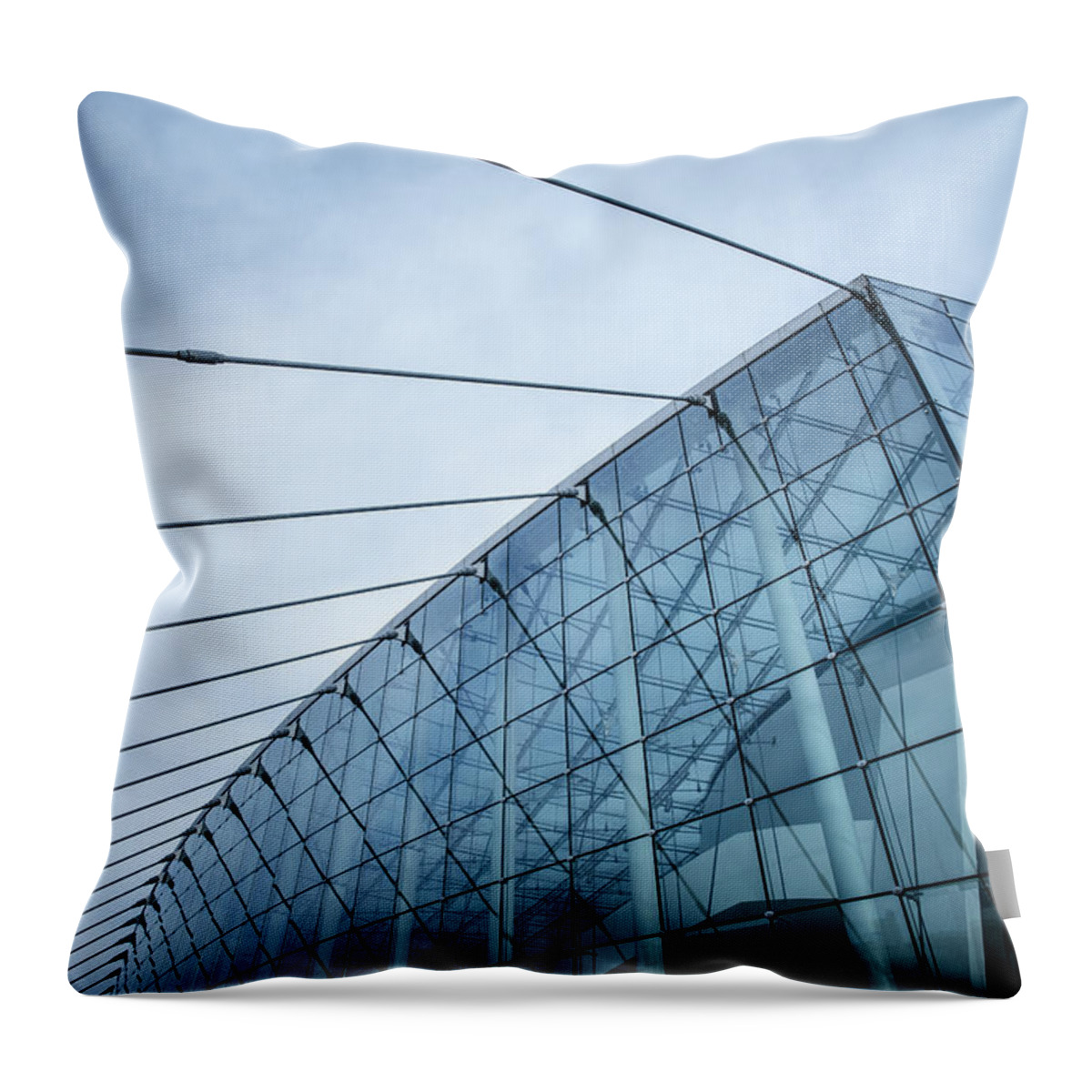 Glass Throw Pillow featuring the photograph Glass and Sky by Ryan Heffron