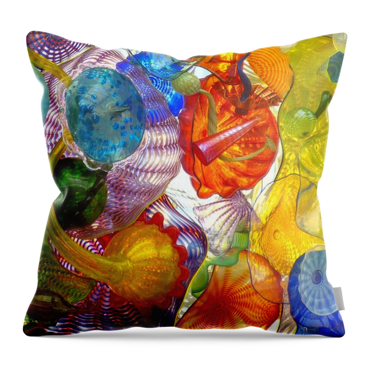 Glass Throw Pillow featuring the photograph Glass Ceiling 6 by Jean Wright