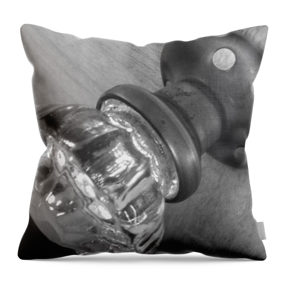 Doorknob Throw Pillow featuring the photograph Glass by Marilyn Diaz