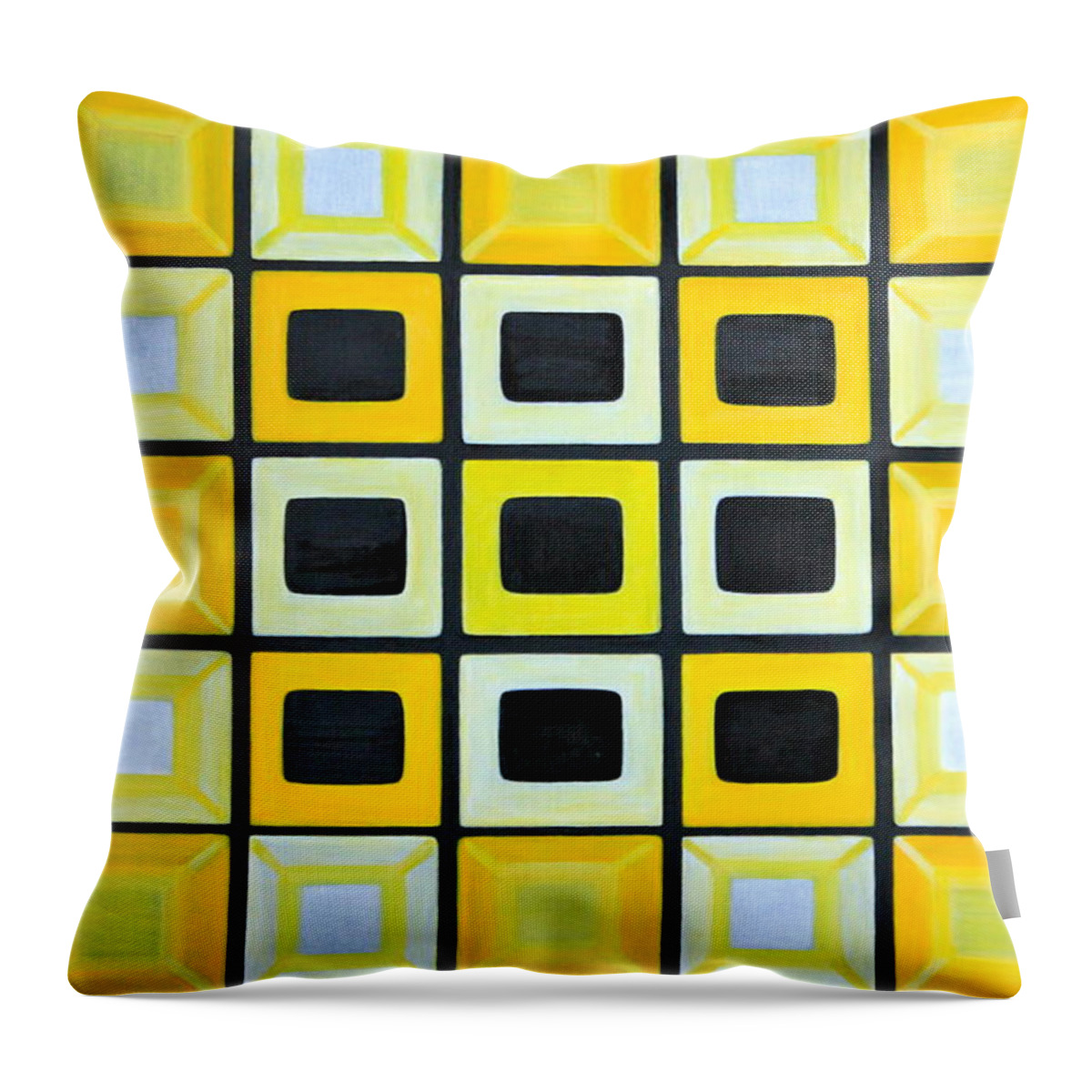 All Apparels Throw Pillow featuring the painting Glass Wall by Lorna Maza