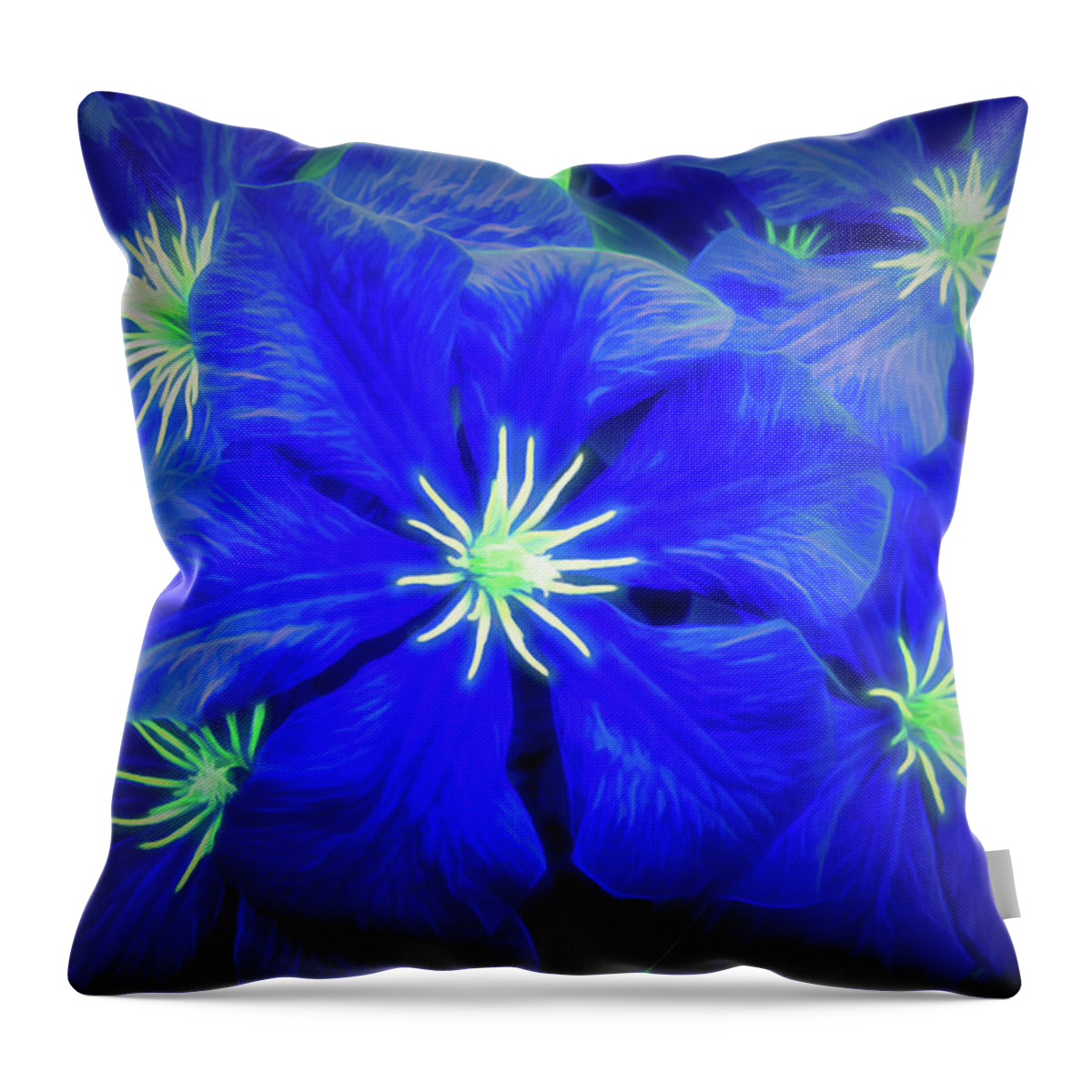 Flower Throw Pillow featuring the photograph Glow in the dark Passion by Aimee L Maher ALM GALLERY