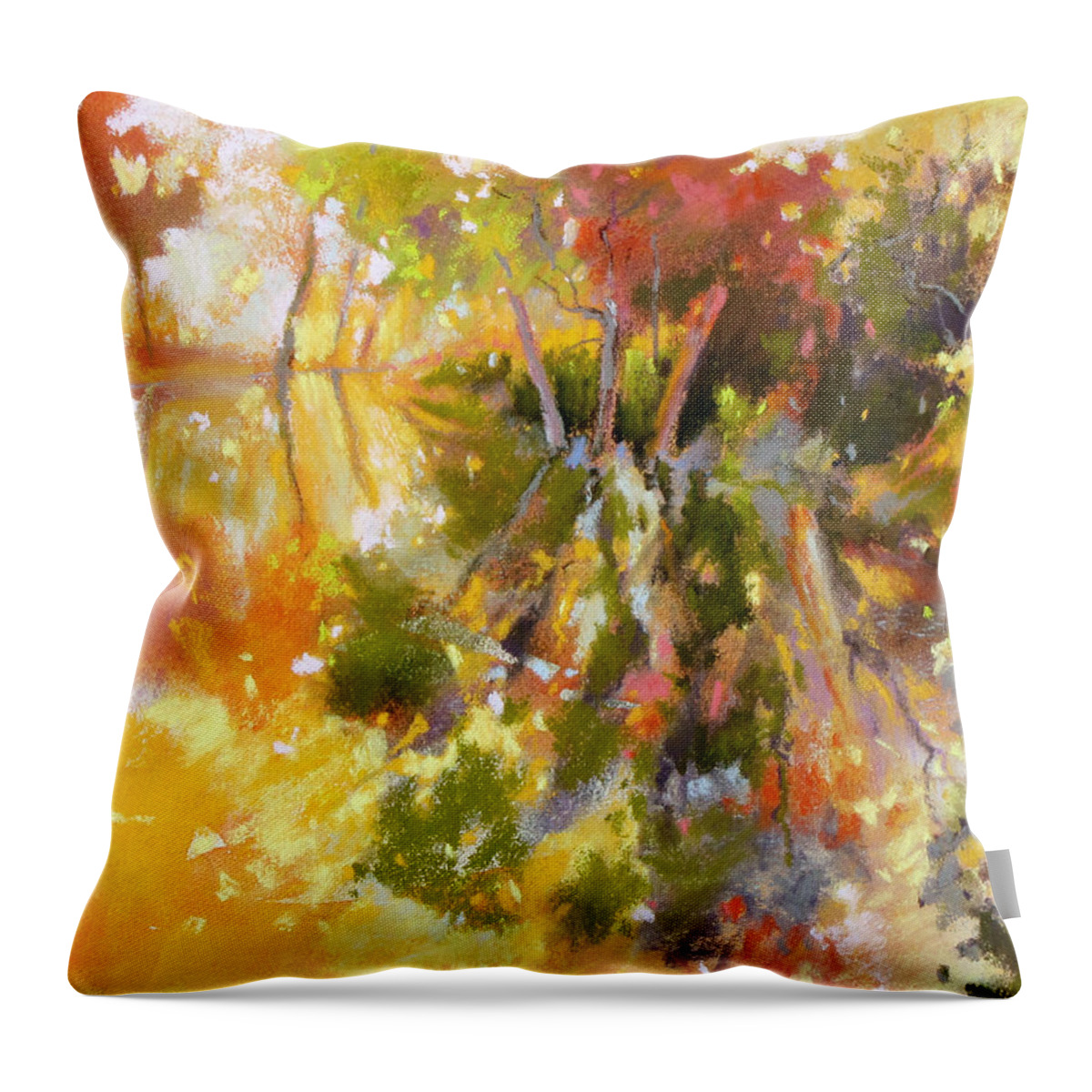 Water Throw Pillow featuring the painting Glow by Rae Andrews