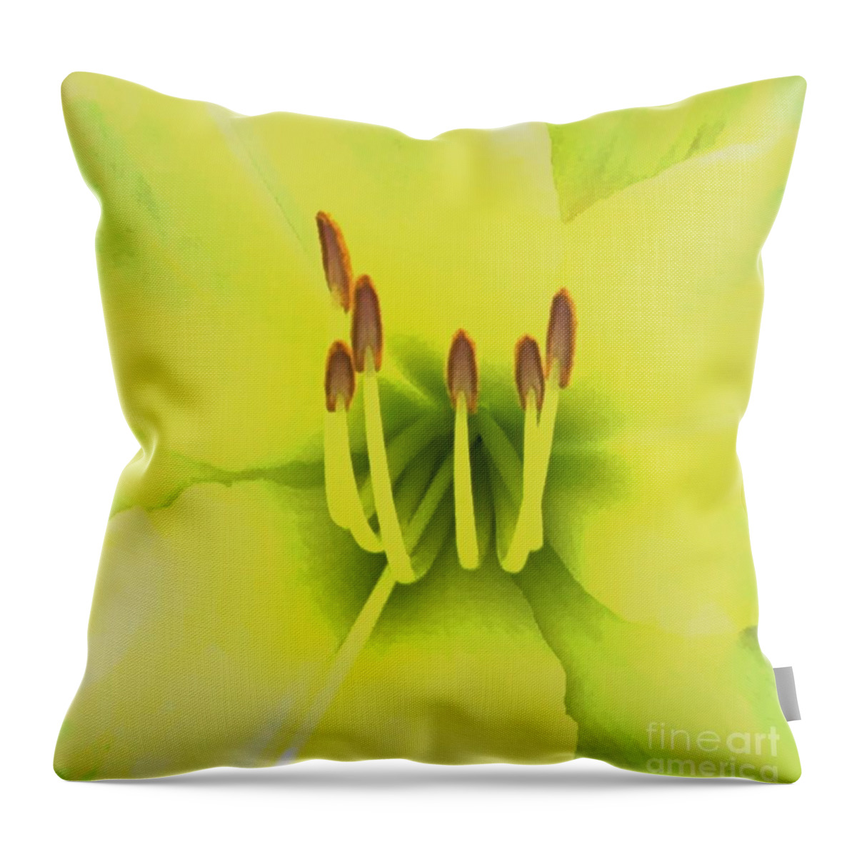 Lily Throw Pillow featuring the photograph Glowing by Jan Gelders