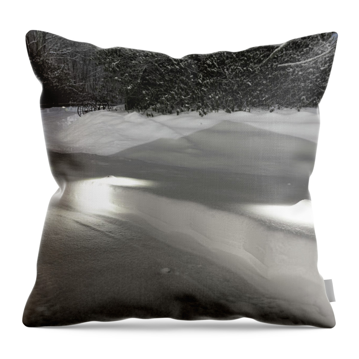 Snow Throw Pillow featuring the photograph Glowing Landscape Lighting by D K Wall