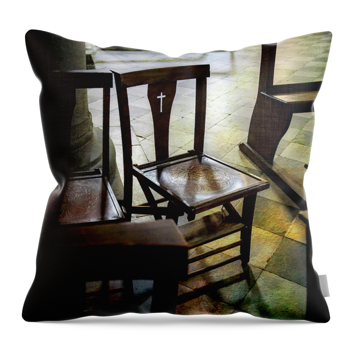 Tranquility Throw Pillow featuring the photograph God's Chair by Craig J Satterlee