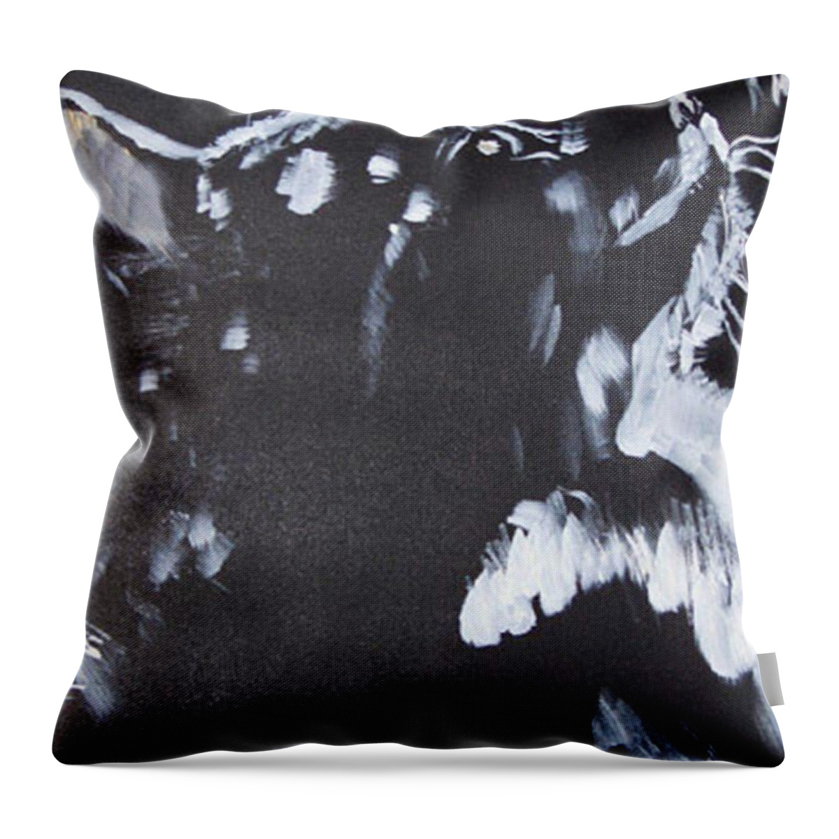 Pussy Cat Animals Throw Pillow featuring the painting Gods gifts by Tyrone Hart