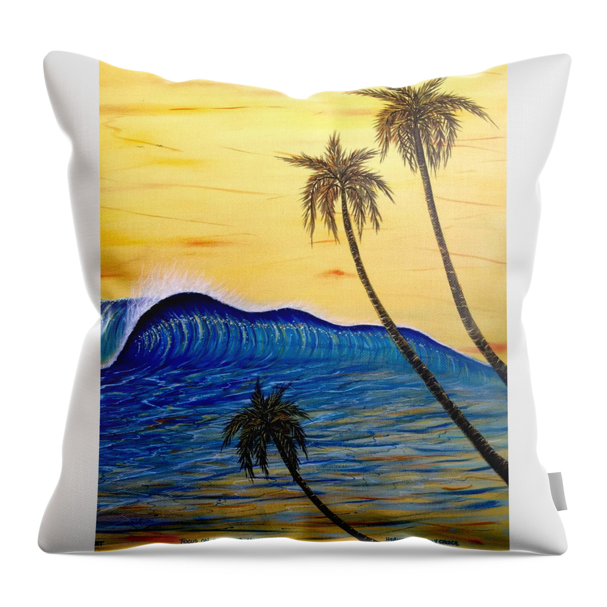 Tropical Throw Pillow featuring the painting Going left by Paul Carter