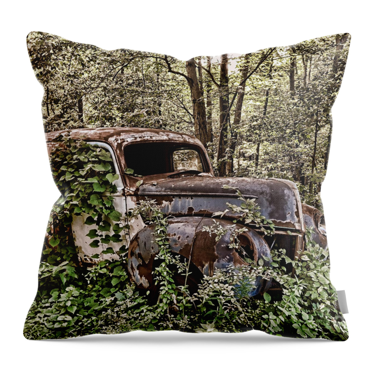 Abandoned Throw Pillow featuring the photograph Going Nowhere by Olivier Le Queinec
