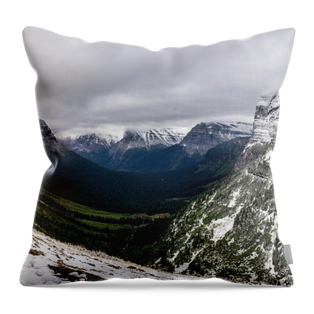 Road Throw Pillow featuring the photograph Going To The Sun Road by David Hart
