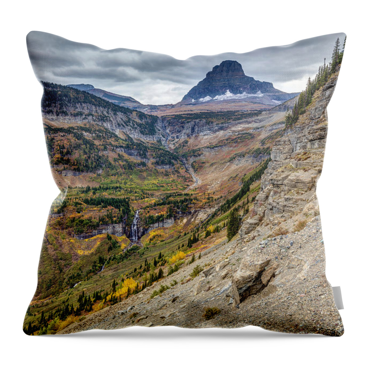 5dsr Throw Pillow featuring the photograph Going to the sun road in Glacier National Park by Pierre Leclerc Photography