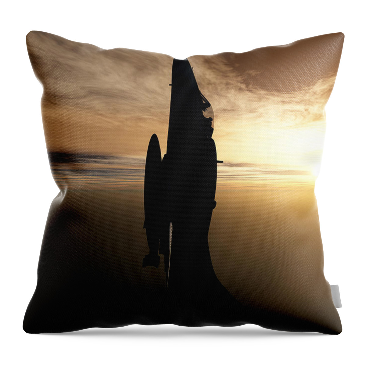 Aviation Throw Pillow featuring the digital art Going Vertical by Richard Rizzo