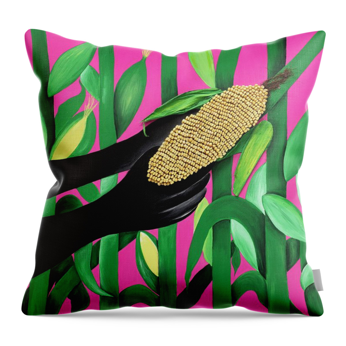 Sabree Throw Pillow featuring the painting Gold by Patricia Sabreee