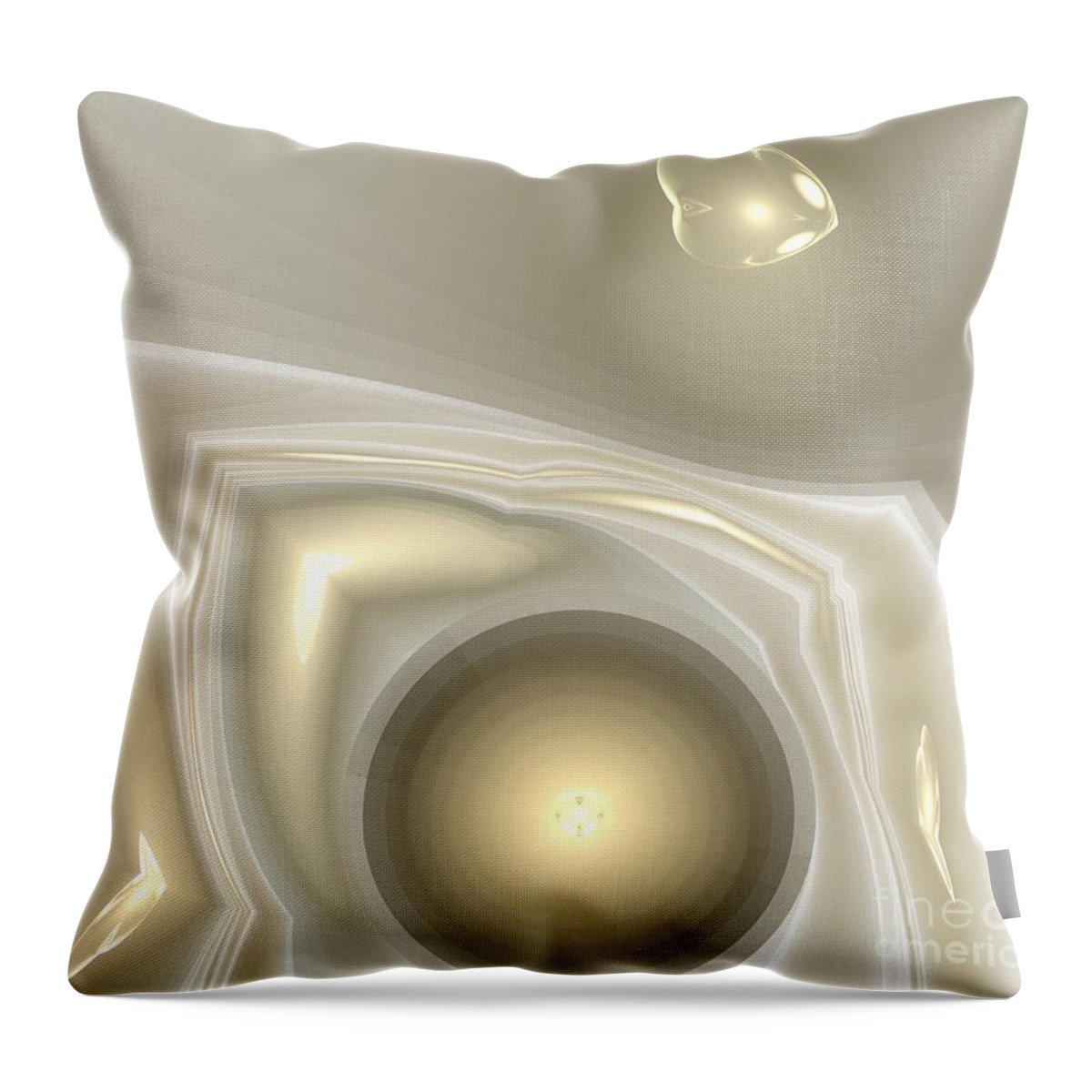 Apophysis Throw Pillow featuring the digital art Gold Rock by Kim Sy Ok
