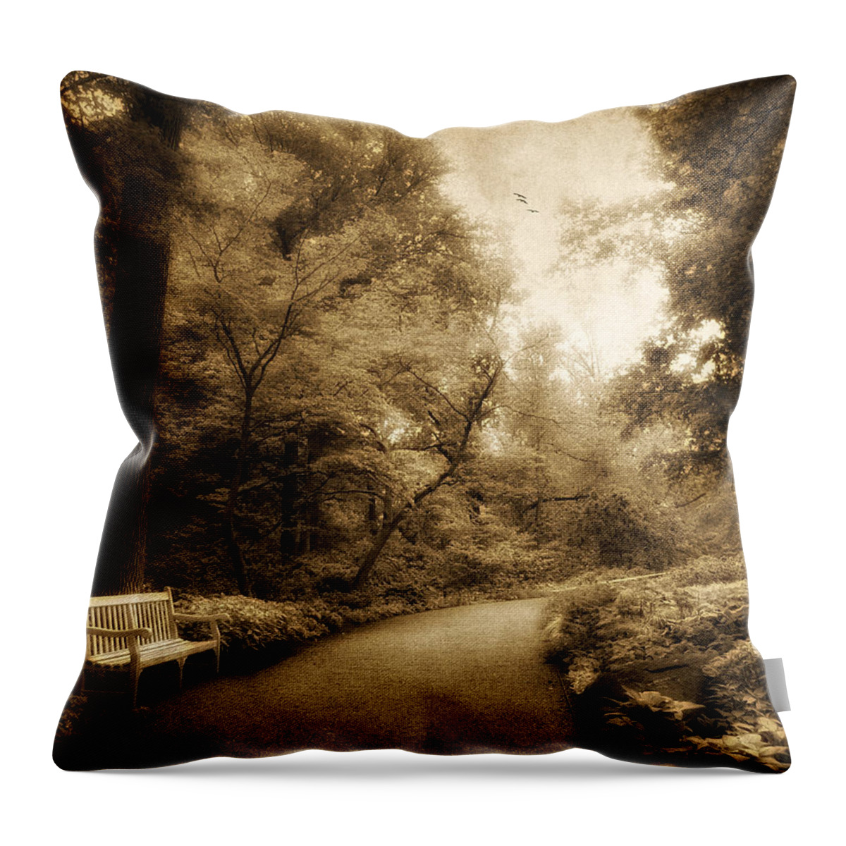 Garden Throw Pillow featuring the photograph Golden Garden by Jessica Jenney