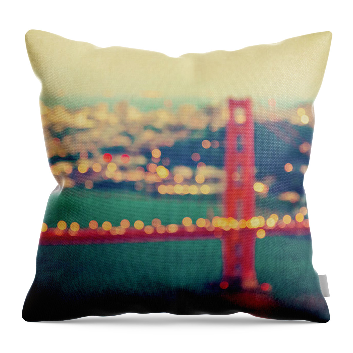 Golden Gate Bridge Throw Pillow featuring the photograph Golden Gate Dreams by Melanie Alexandra Price
