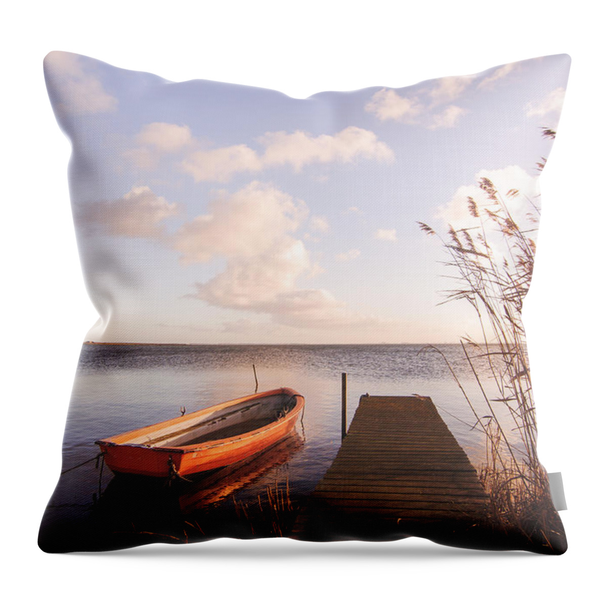 Blue Throw Pillow featuring the photograph Golden by Marcus Karlsson Sall
