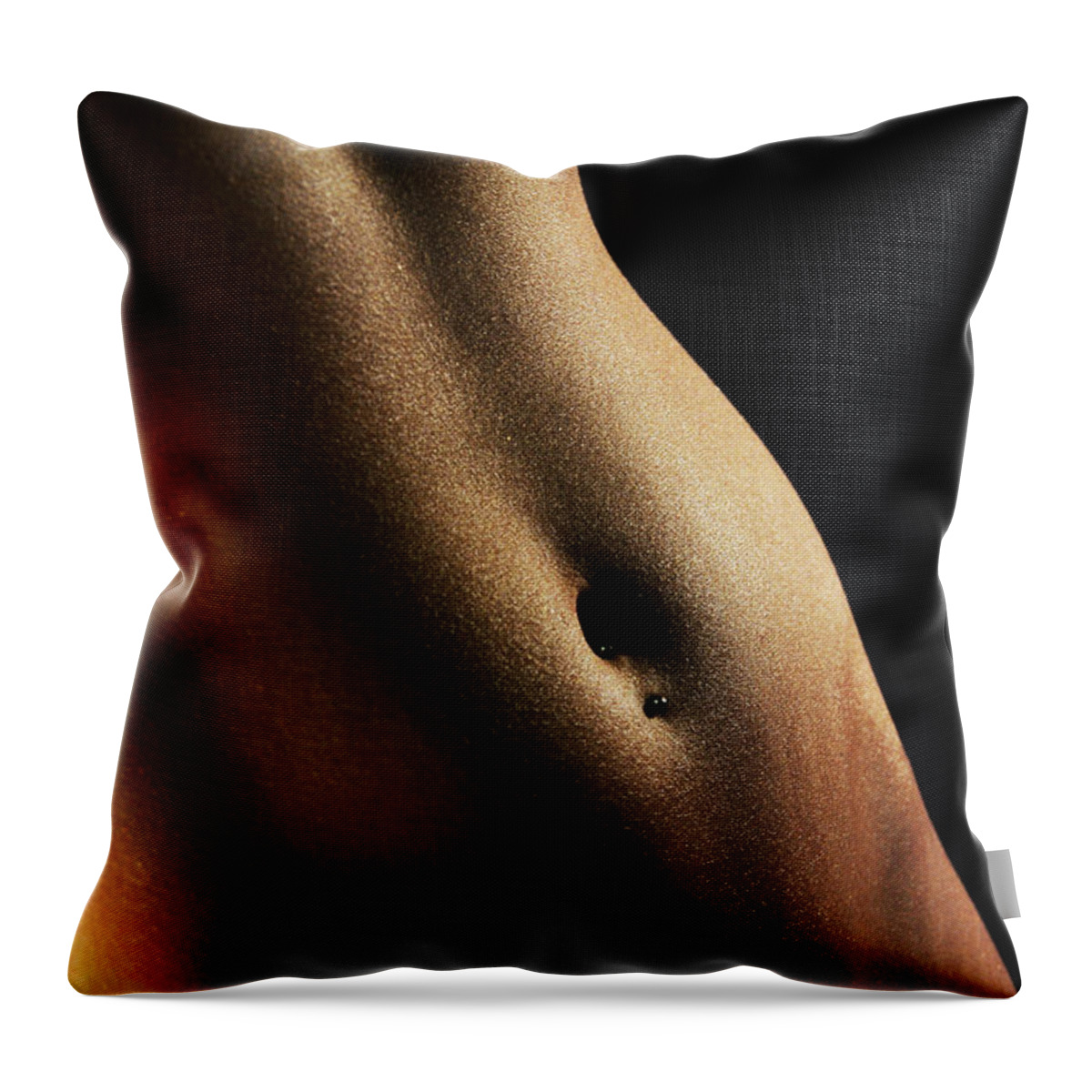 Artistic Throw Pillow featuring the photograph Golden tan by Robert WK Clark