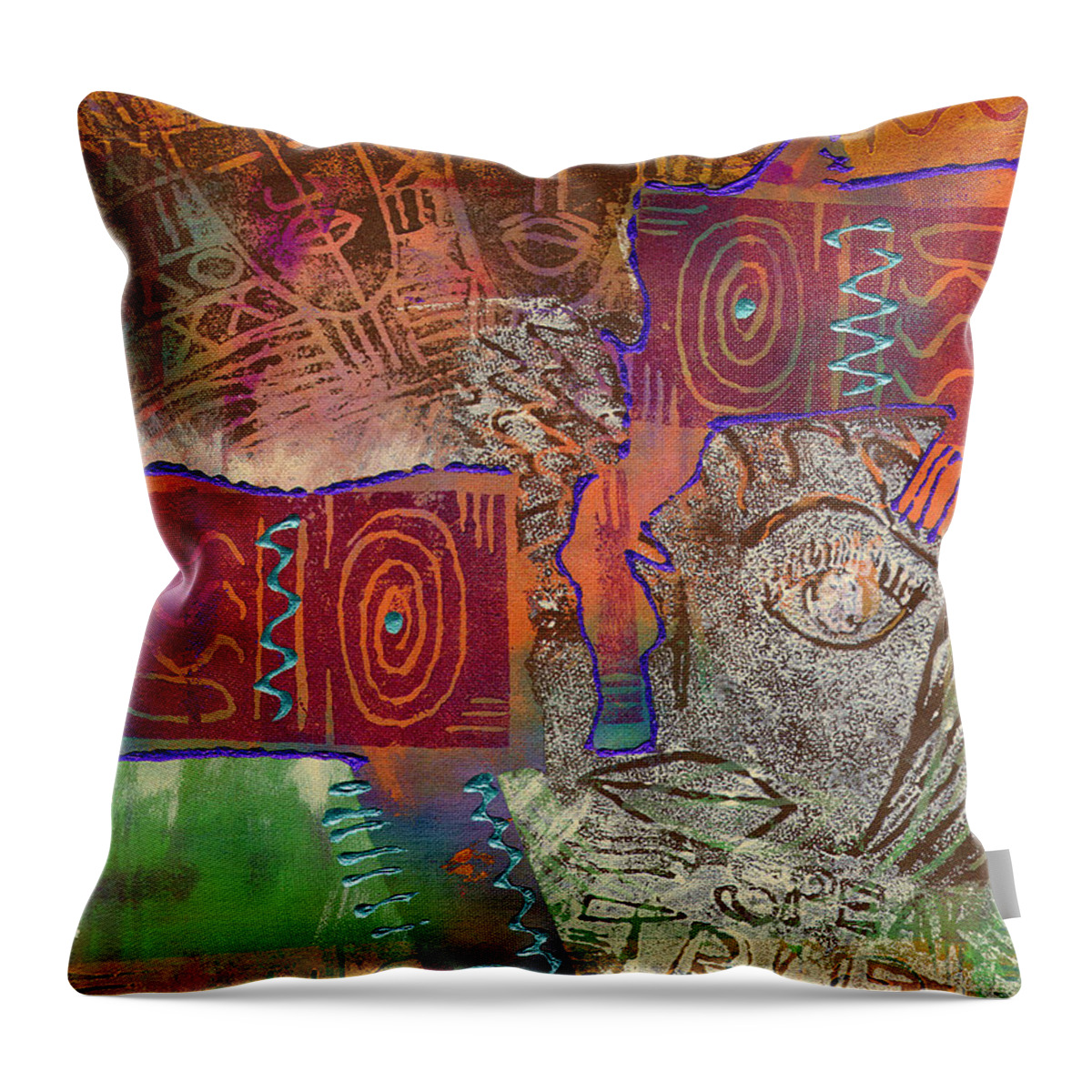 Woman Throw Pillow featuring the painting Golden Truth by Angela L Walker