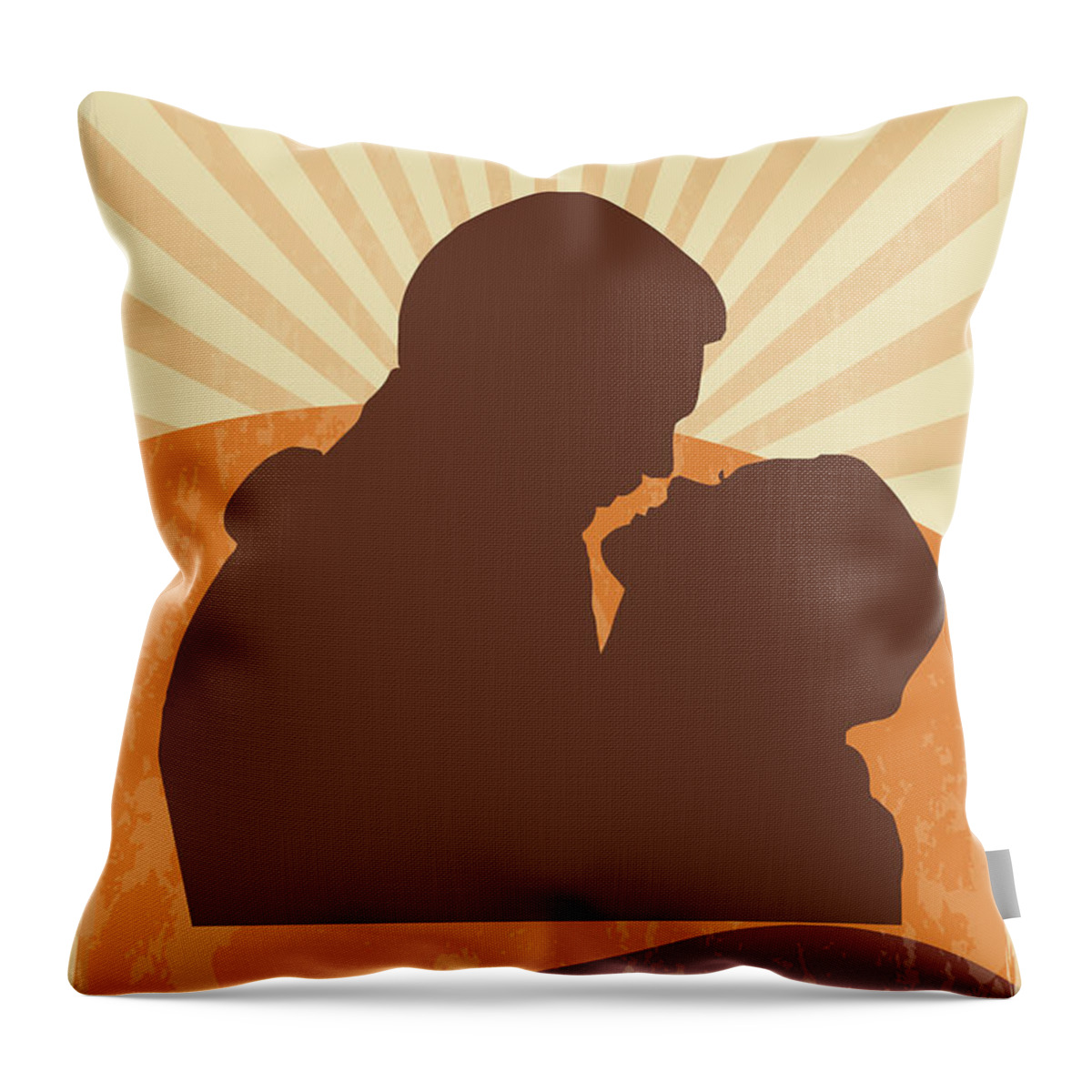 Gone With The Wind Throw Pillow featuring the painting Gone With The Wind Poster Print - You Should Be Kissed And Often And By Someone Who Knows How by Beautify My Walls