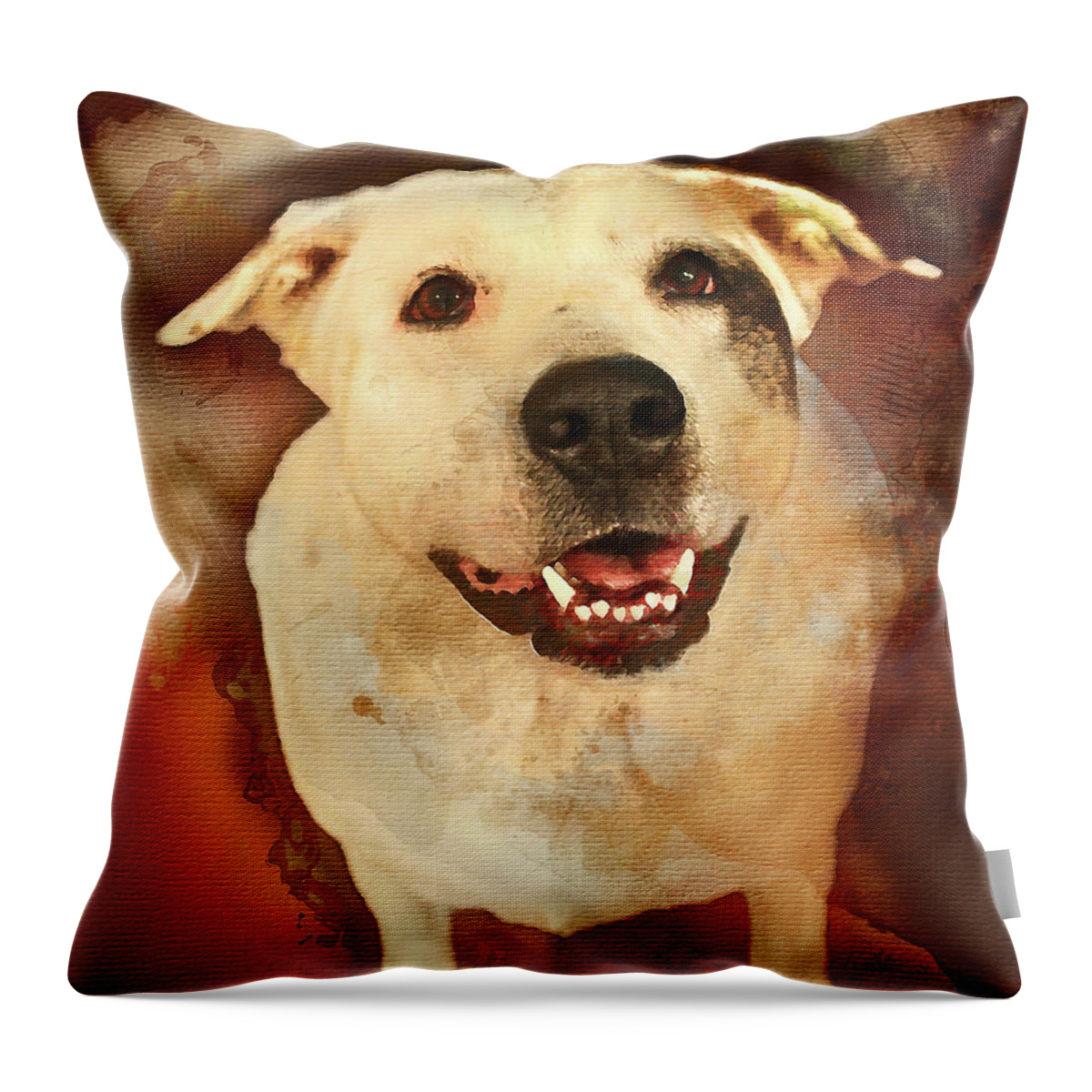 Good Dog Throw Pillow featuring the photograph Good Dog by Bellesouth Studio