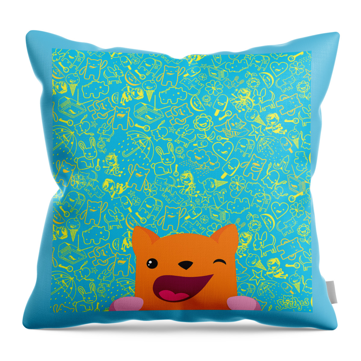 Good Luck Throw Pillow featuring the digital art Good luck by Seedys 