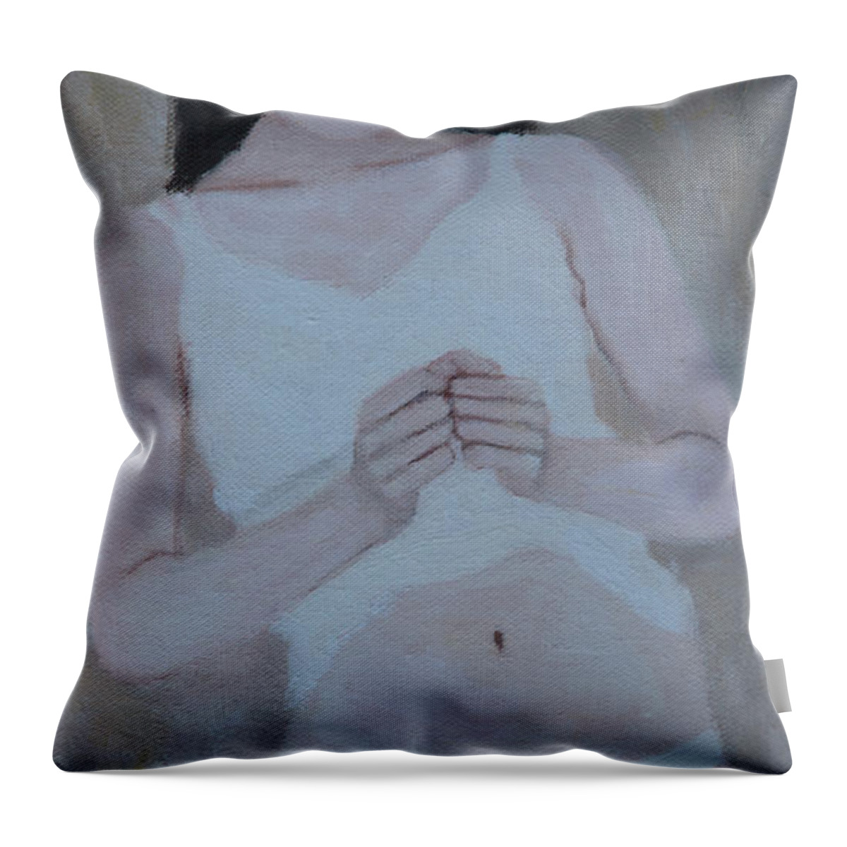 Portrait Throw Pillow featuring the painting Good Morning by Masami IIDA
