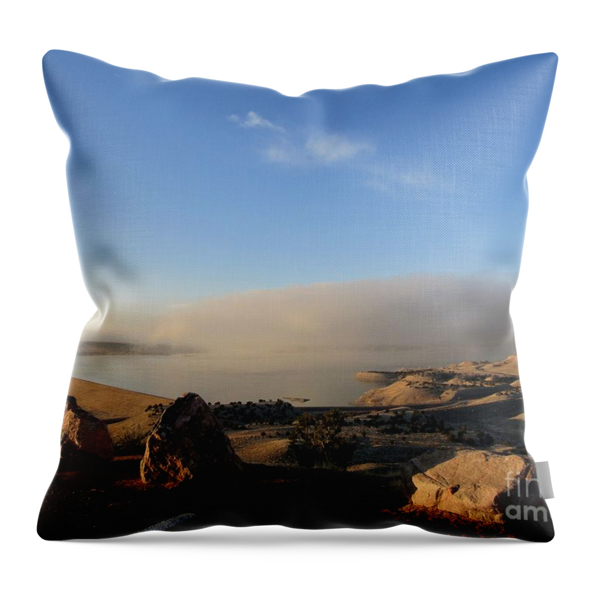 Lake Pueblo Throw Pillow featuring the photograph Good Morning Pueblo by Kelly Awad