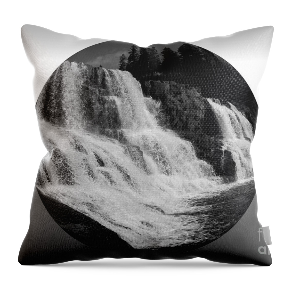 Water Throw Pillow featuring the photograph Gooseberry Falls in a Ball by Rick Rauzi
