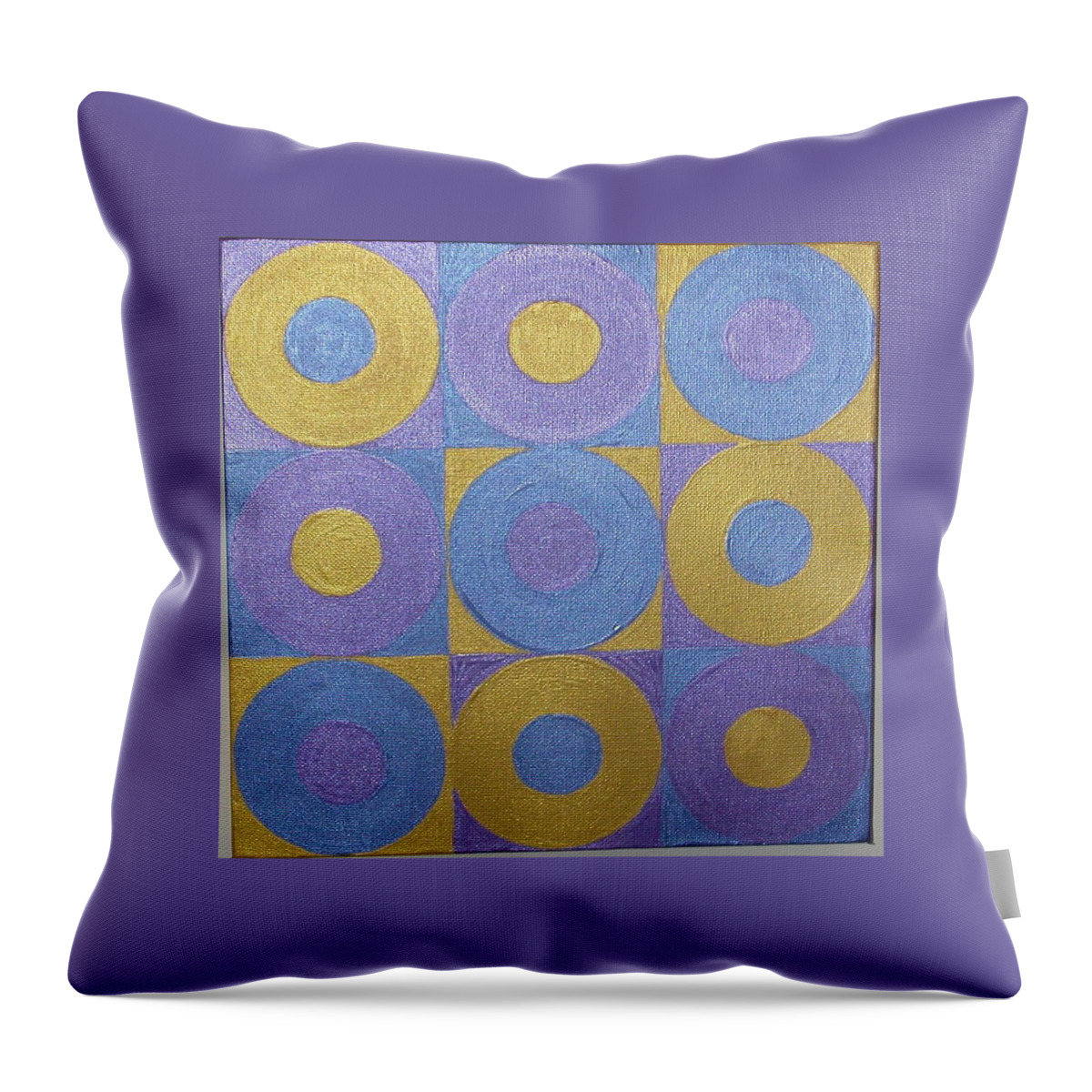 Bkue Throw Pillow featuring the painting Got the Brass Blues by Gay Dallek
