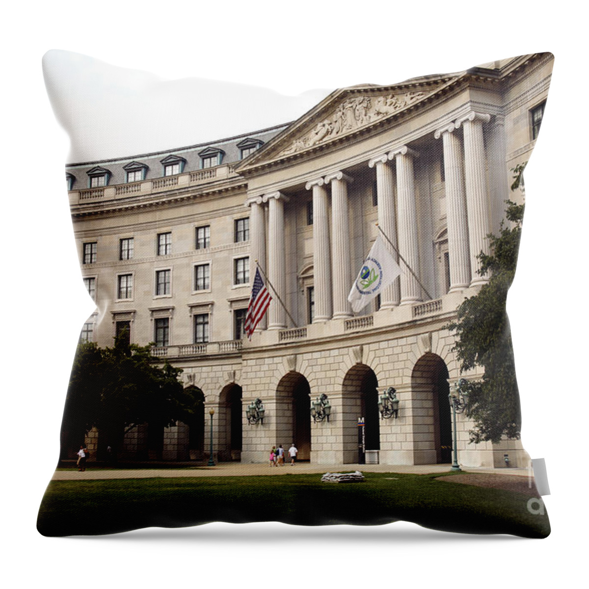 Washington Throw Pillow featuring the photograph Government Achitecture in Washington DC by William Kuta