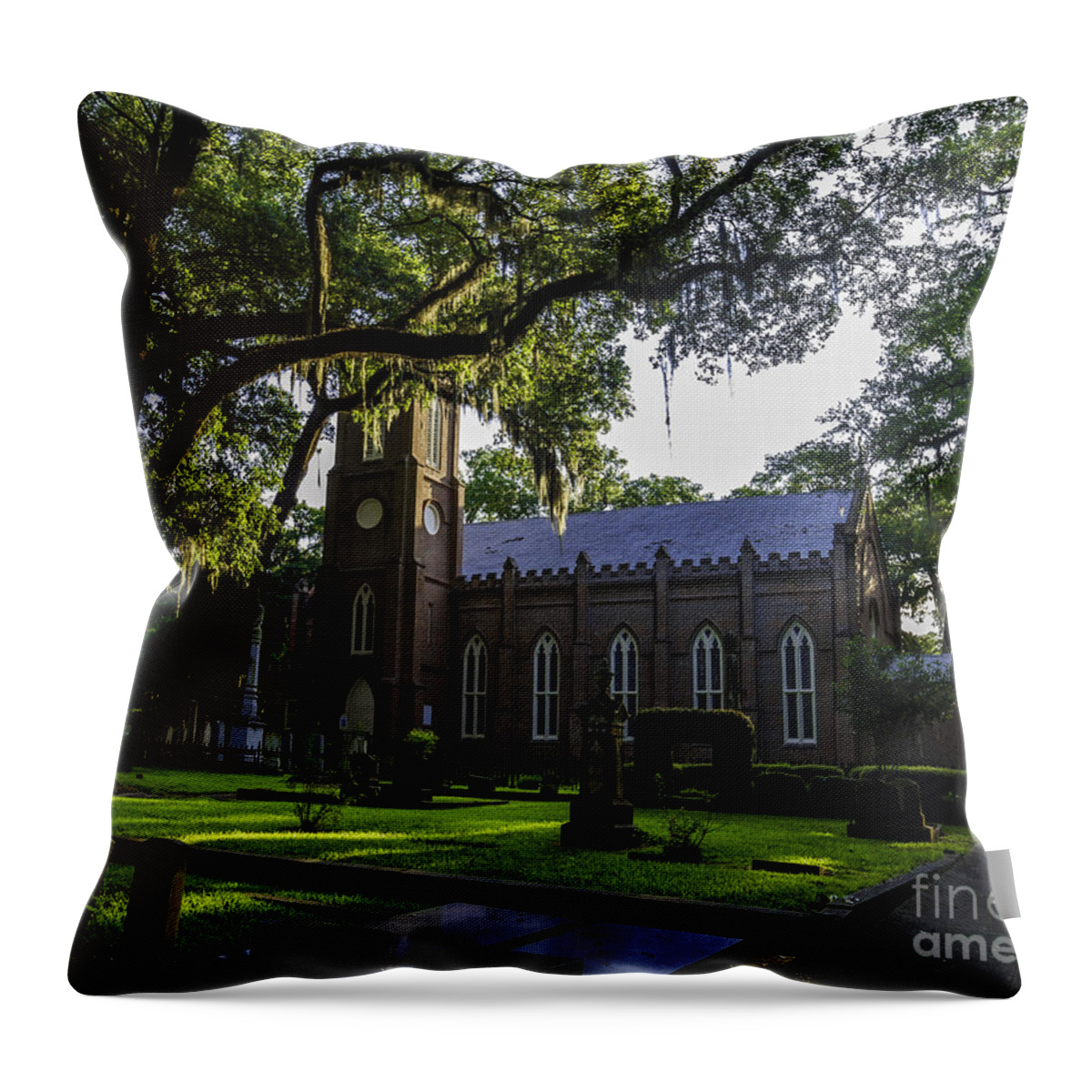 Grace Episcopal Church Throw Pillow featuring the photograph Grace Episcopal Church three by Ken Frischkorn