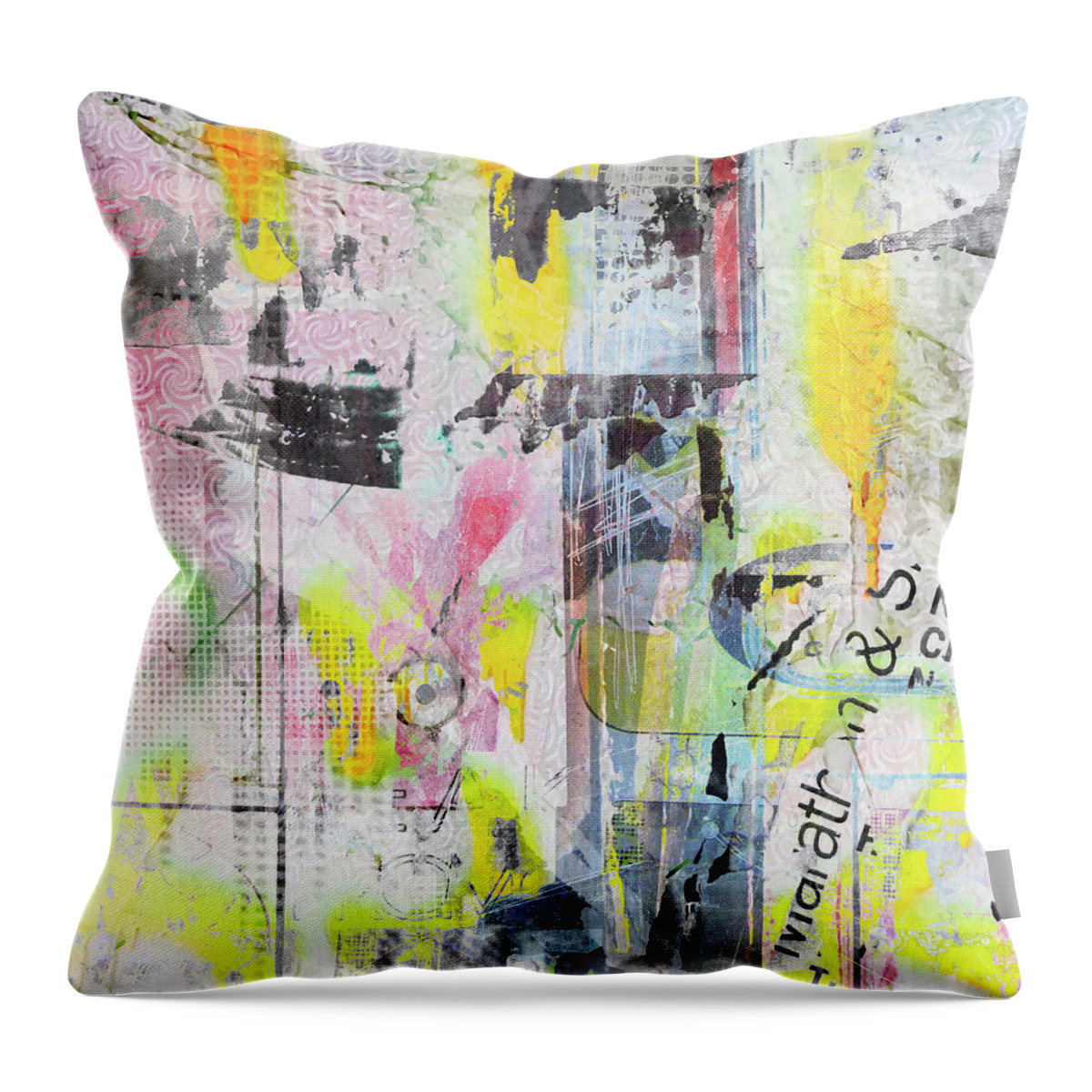 Urban Throw Pillow featuring the digital art Graffiti Graphic by Roseanne Jones