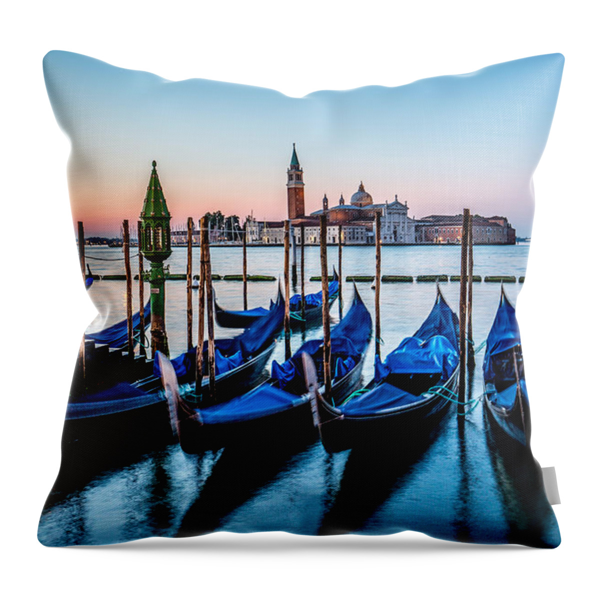 Venice Throw Pillow featuring the photograph Grand Canal in Venice by Lev Kaytsner