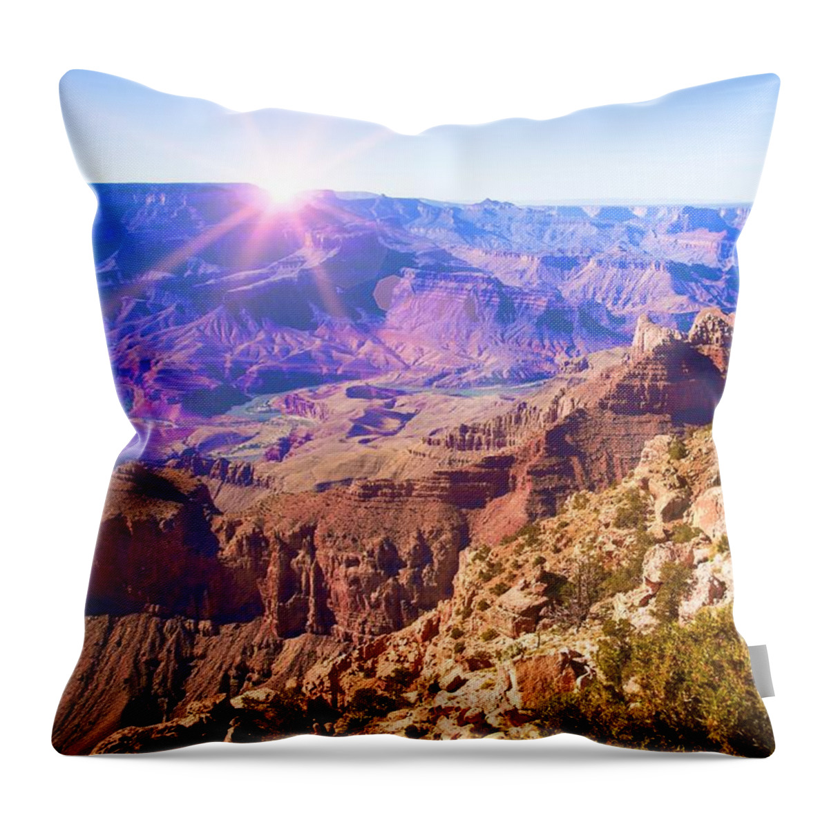 Grand Canyon Throw Pillow featuring the photograph Grand Canyon Arizona 7 by Tatiana Travelways
