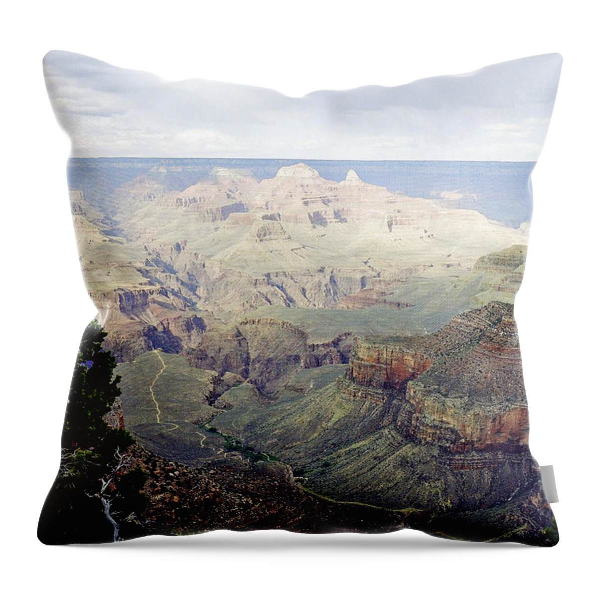 Grand Canyon Throw Pillow featuring the photograph Grand Canyon Arizona Fine Art Photograph In Color 3542.02 by M K Miller
