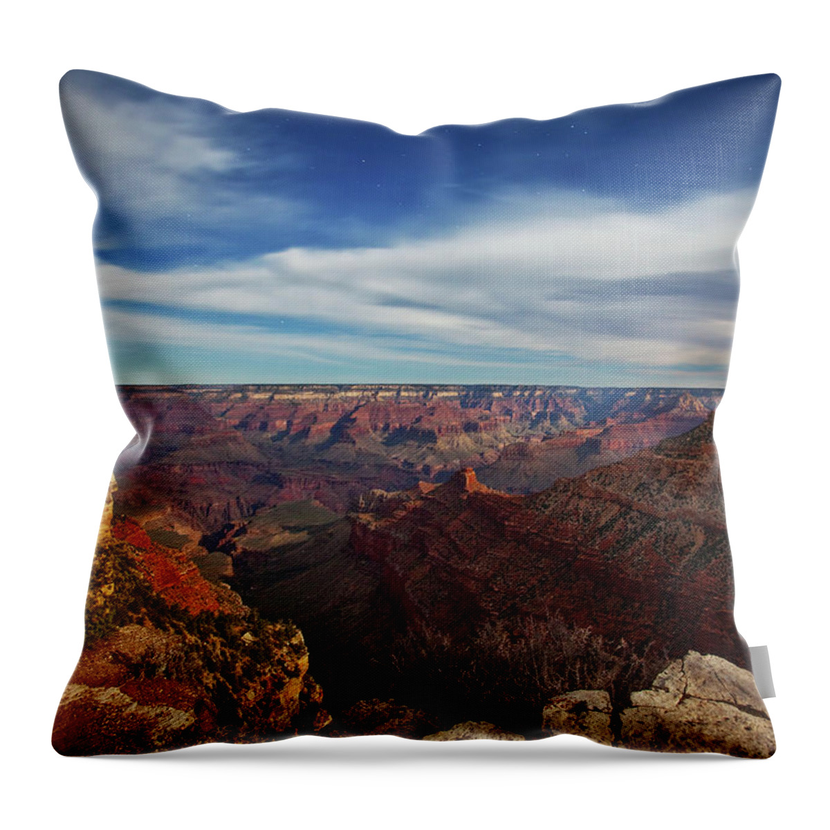 Grand Canyon Throw Pillow featuring the photograph Grand Canyon Stars by Darren White