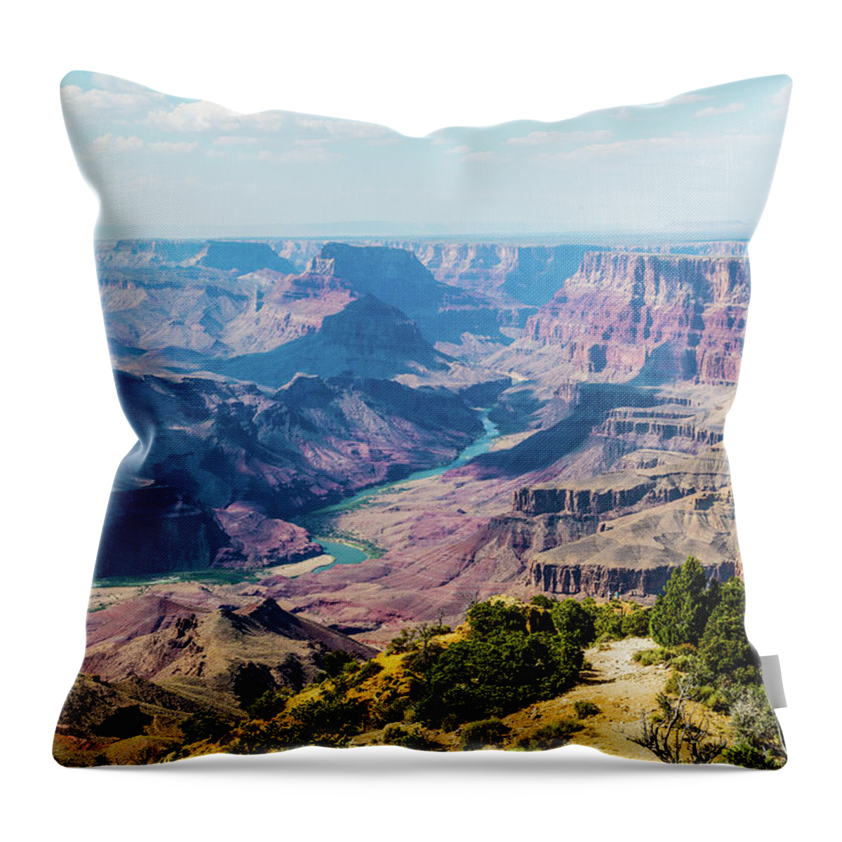 Landscape Throw Pillow featuring the photograph Grand canyon - West Village by Hisao Mogi