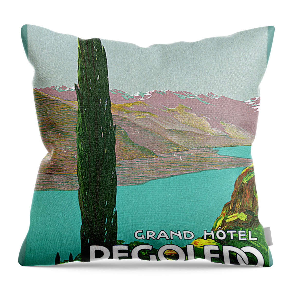 Grand Hotel Regoledo Throw Pillow featuring the photograph Grand Hotel Regoledo by Aldo Mazza