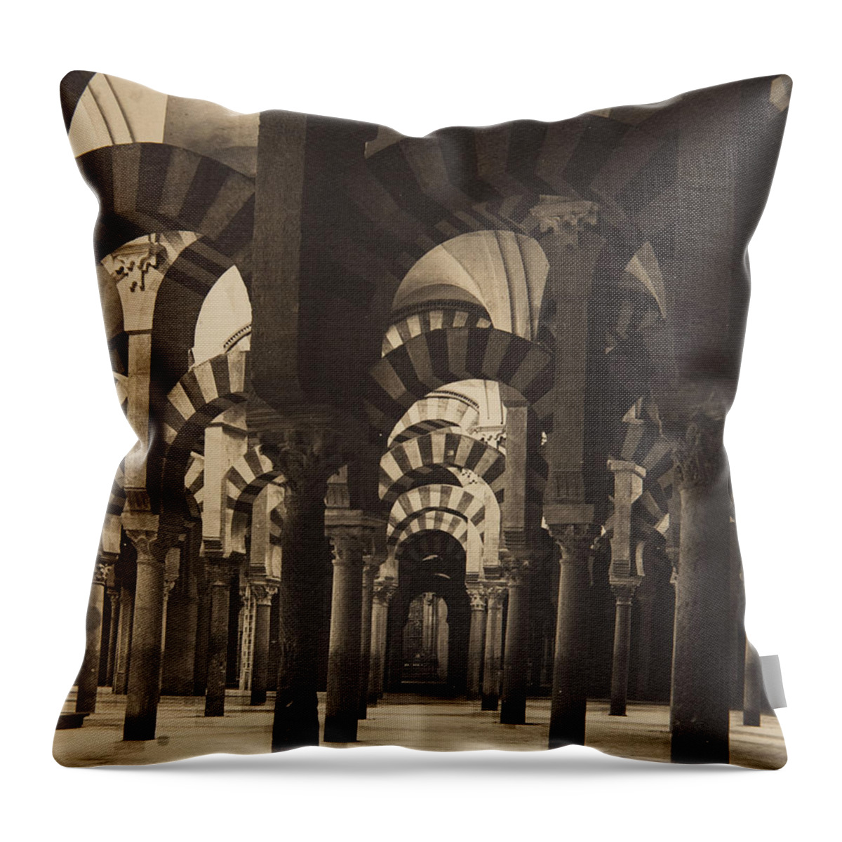 Claudi Throw Pillow featuring the photograph Grand Mosque Cordoba by Claudi Carbonell