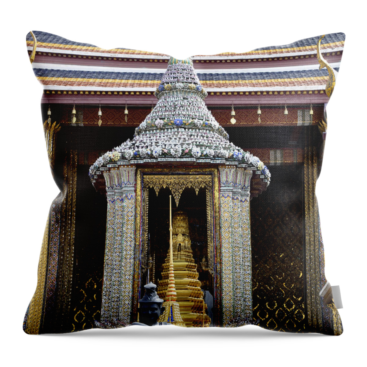 Grand Palace Throw Pillow featuring the photograph Grand Palace 9 by Andrew Dinh