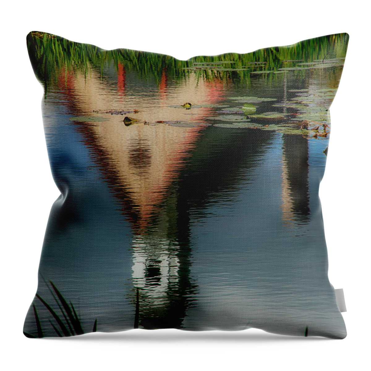 Church Throw Pillow featuring the photograph Grand-Pre National Historic Site 03 by Ken Morris
