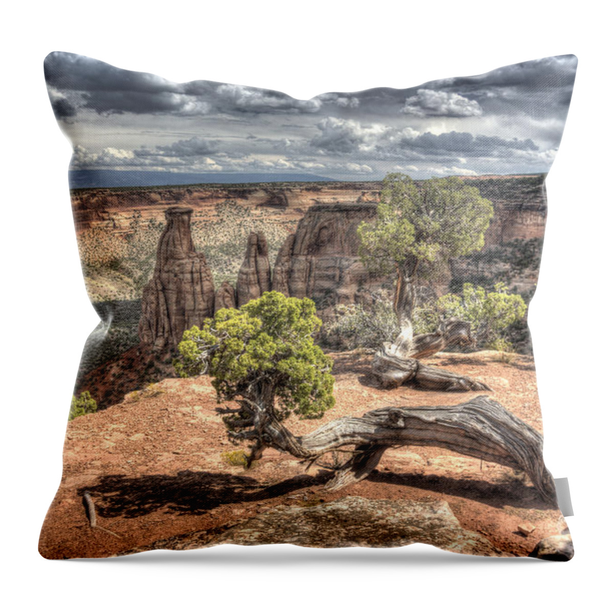 Colorado National Monument Throw Pillow featuring the photograph Grand View I by ELDavis Photography