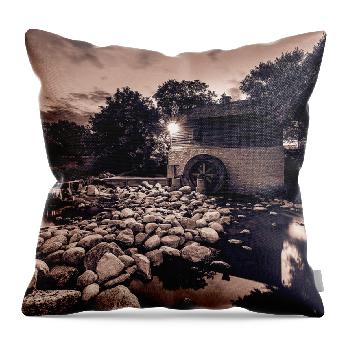 Canada Throw Pillow featuring the photograph Grant's Old Mill by Nebojsa Novakovic