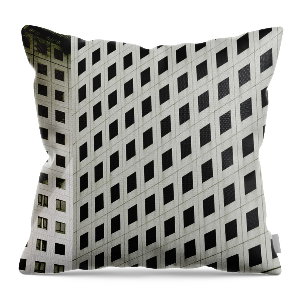Geometry Throw Pillow featuring the photograph Graphic Construction In Thailand by Shaun Higson