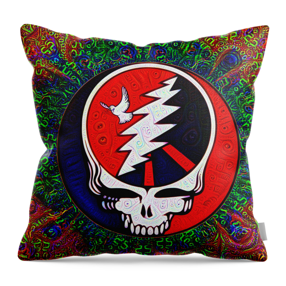 Grateful Throw Pillow featuring the painting Grateful Dead by Bill Cannon